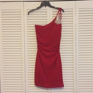 One shoulder mini dress